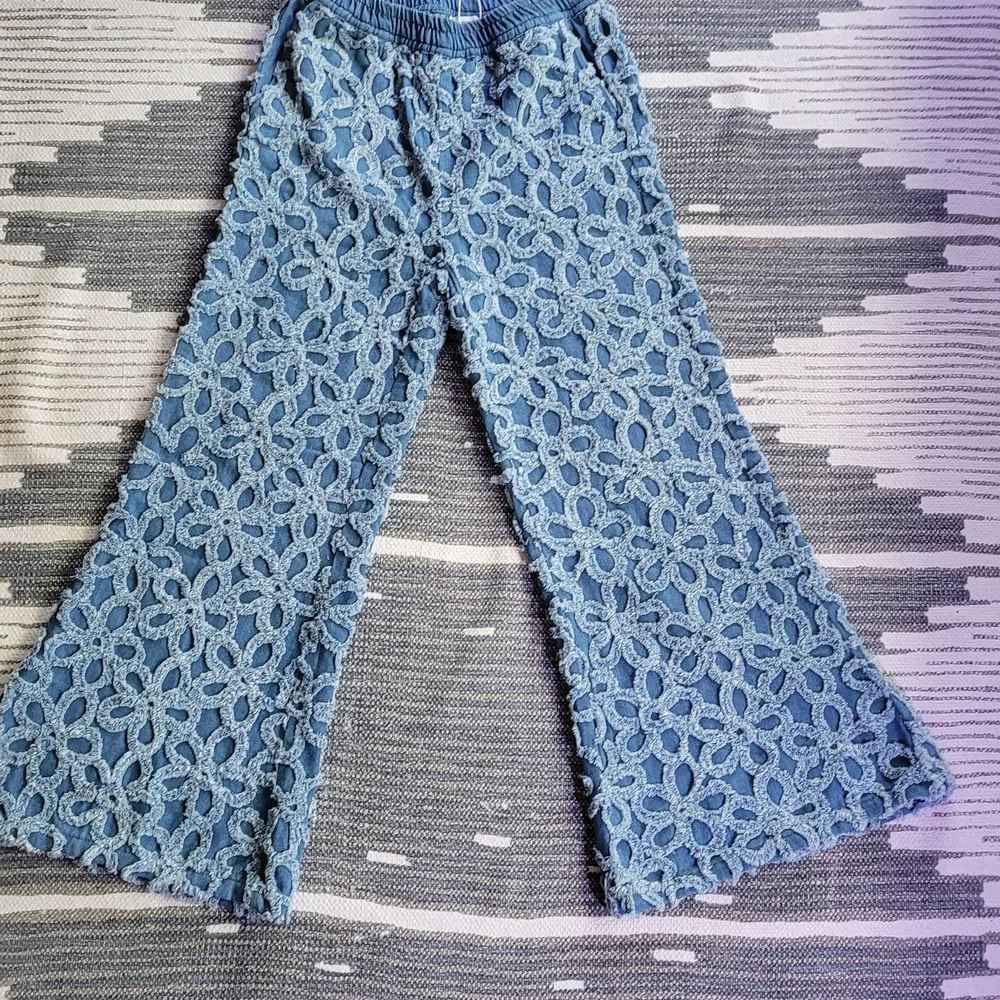Womens Anthropologie Daisy Wide Leg Flare Denim Bellbottom Jeans Festival Pants - Picture 8 of 8